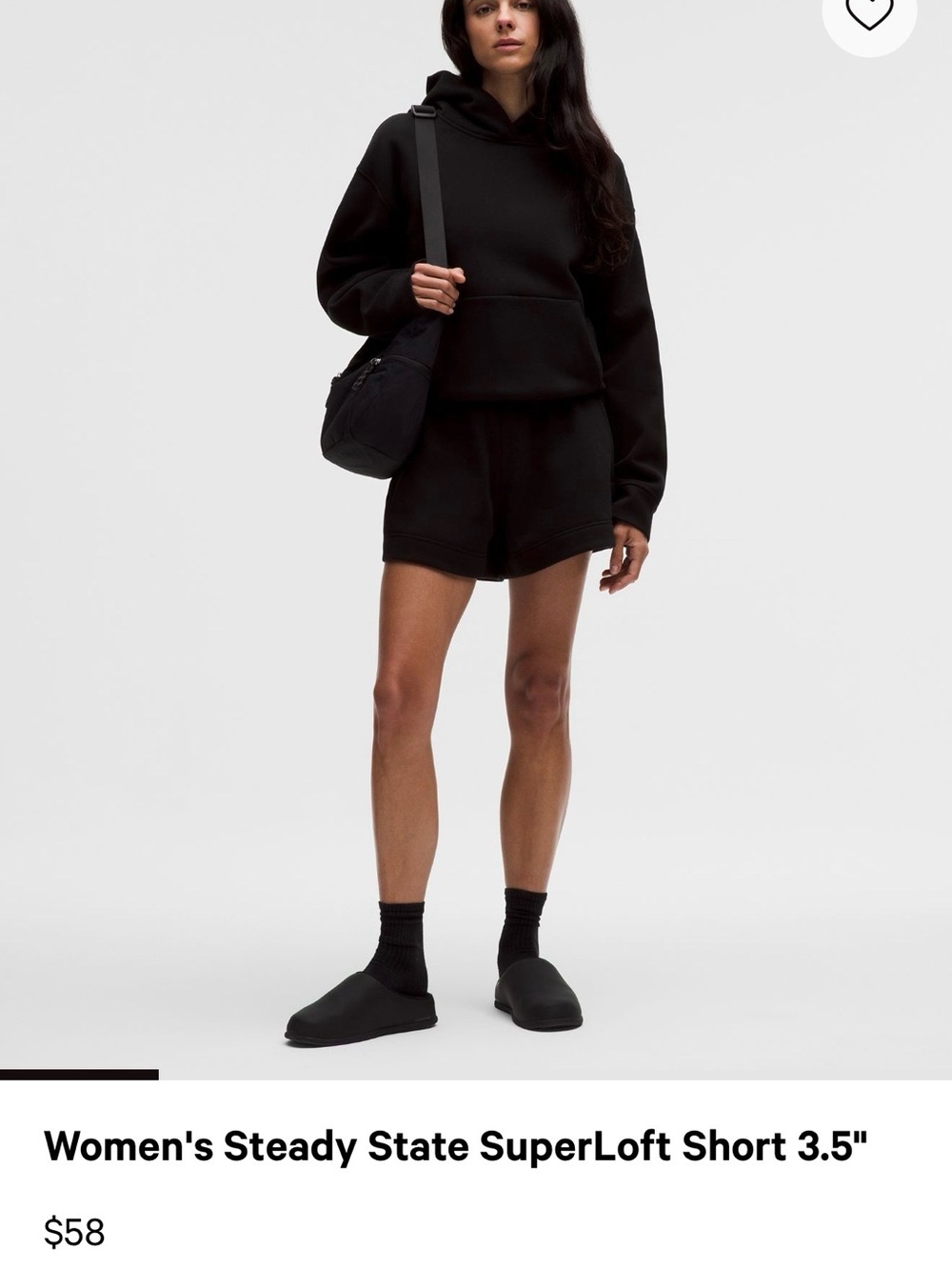 lululemon athletica Black Steady State SuperLoft Athletic Shorts